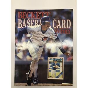 APRIL 1990 BECKETT BASEBALL CARD MONTHLY- MARK GRACE - CHICAGO CUBS Issue #61